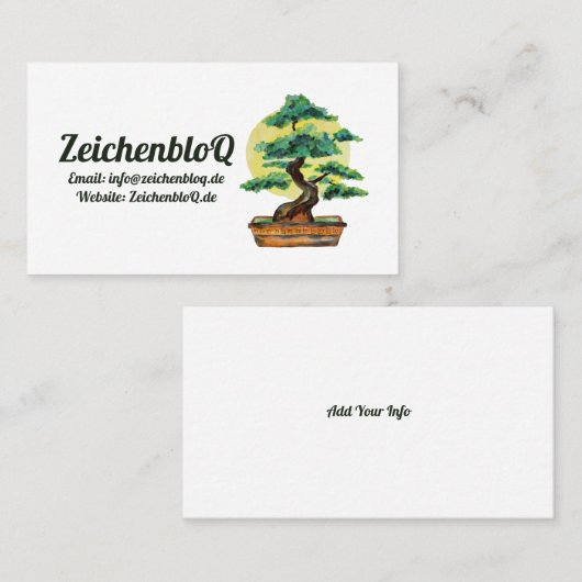 盆栽ツリーサンシャイン 名刺 (正面/裏面)