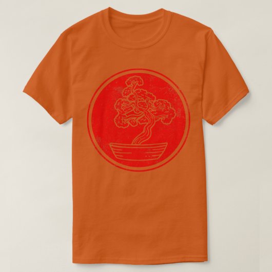 盆栽ツリーヴィンテージ Tシャツ (デザイン正面)