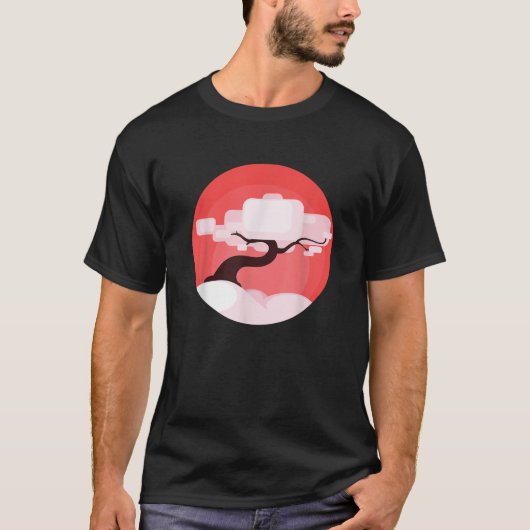 盆栽ツリー円草円書禅宗庵 Tシャツ (正面)