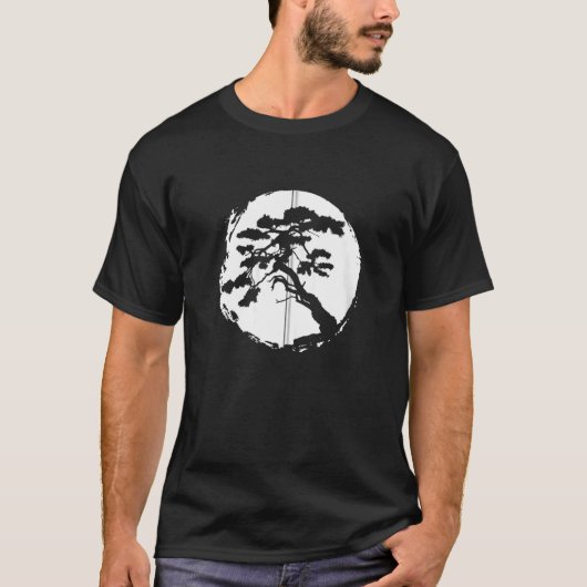 盆栽ツリー日本の禅マスタージップ Tシャツ (正面)