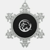 盆栽マスタージャパン盆栽アートサークル スノーフレークピューターオーナメント (正面)