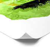 盆栽ヴィンテージグラフィック、グリーンバージョン ポスター (角)