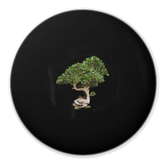 盆栽円窓書道禅 セラミックノブ (正面)