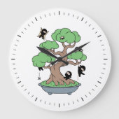盆栽忍者 ラージ壁時計 (正面)