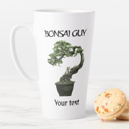 盆栽愛好家のための面白い一言「Bonsai Guy」 カフェラテマグ