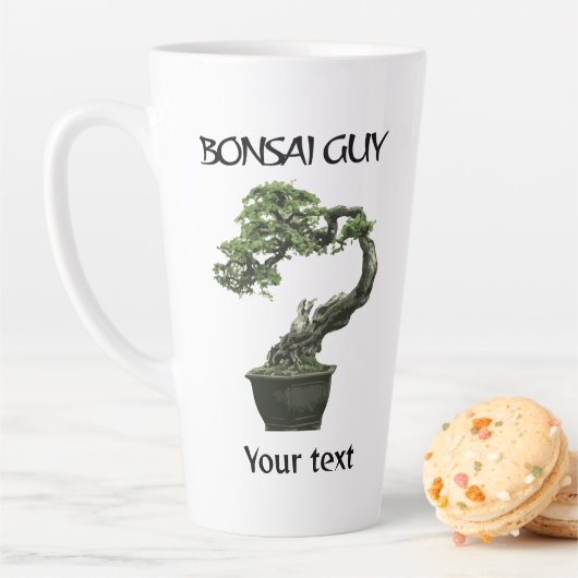 盆栽愛好家のための面白い一言「Bonsai Guy」 カフェラテマグ (インサイチュ)