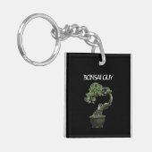 盆栽愛好家のための面白い一言「Bonsai Guy」 キーホルダー (正面左)