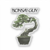 盆栽愛好家のための面白い一言「Bonsai guy」 シール (正面)