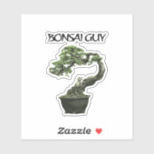 盆栽愛好家のための面白い一言「Bonsai guy」 シール (シート)