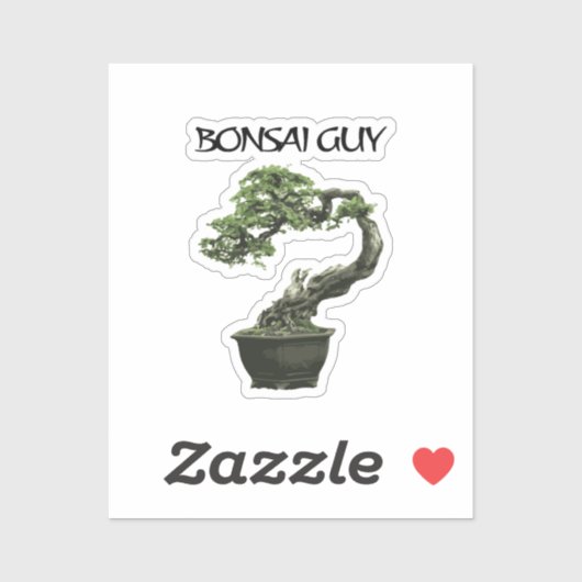 盆栽愛好家のための面白い一言「Bonsai guy」 シール (シート)