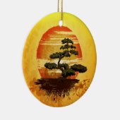 盆栽日本のの日没 セラミックオーナメント (右)