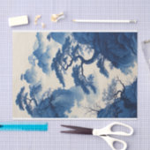 盆栽日本のの木のインク絵画のデコペ 薄葉紙 (クラフト)