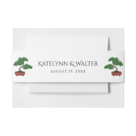 盆栽日本のツリー結婚式招待状 招待状ベリーバンド