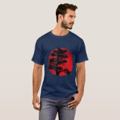 盆栽日本の樹の伝統日本のグラフィック Tシャツ (正面フル)