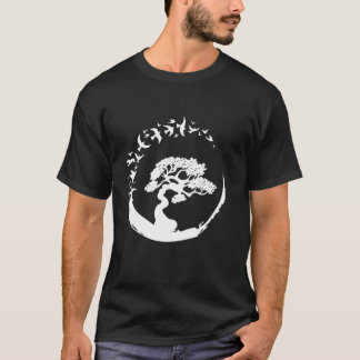 盆栽日本の樹円祖鳥 Tシャツ