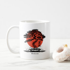 盆栽日本の漢字パーソナライズされた コーヒーマグカップ