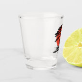 盆栽日本の漢字パーソナライズされた ショットグラス (左)