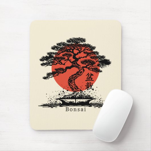盆栽日本の漢字パーソナライズされた マウスパッド (マウス)