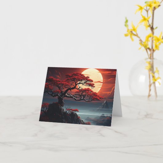 盆栽 カード (黄色い花)