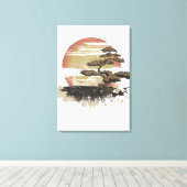 盆栽 キャンバスプリント (インサイチュ (ウッドフロア))