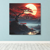 盆栽 キャンバスプリント (インサイチュ (ウッドフロア))