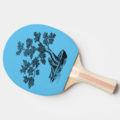 盆栽 – 中国のスタイル – 白黒トートバッグ 卓球ラケット (横)