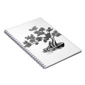 盆栽 – 中国のスタイル – 白黒 ノートブック (右側)