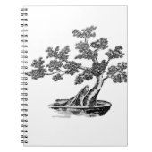 盆栽 – 中国のスタイル – 白黒 ノートブック (正面)