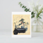 盆栽, 北斎, 浮世絵 ポストカード (スタンド正面)