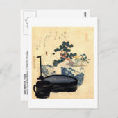 盆栽, 北斎, 浮世絵 ポストカード (正面/裏面)