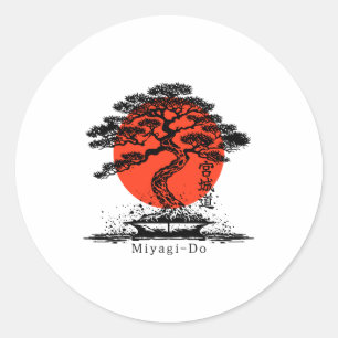 盆栽 日本 漢字 宮城道 個人Tシャツ ラウンドシール