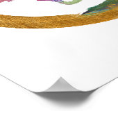 盆栽。禅エンソーサークル。水彩画 ポスター (角)