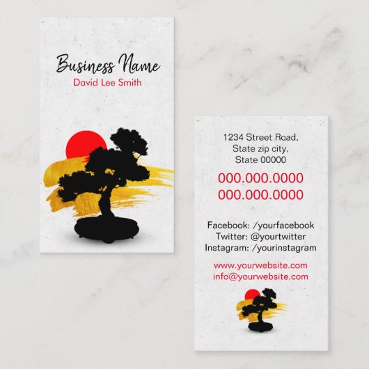 盆栽/風景名刺 名刺 (正面/裏面)