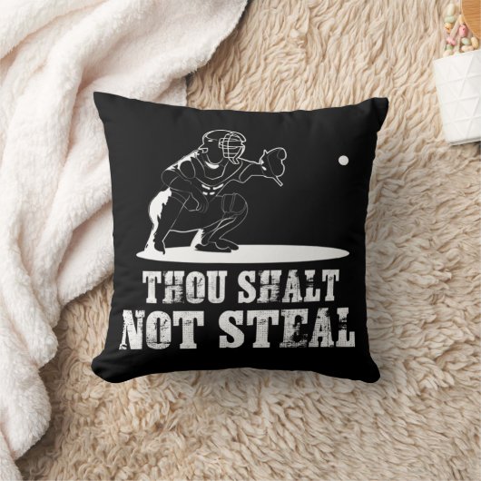 盗まない野球捕手 – 宗教 クッション (ブランケット)