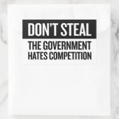 盗まない – 小 長方形シール (バッグ)