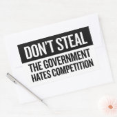 盗まない – 小 長方形シール (封筒)