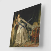 盗まれたキスジーンHonore Fragonard スクエア壁時計 (傾斜)