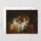 盗まれたキス – ジーンオノレフラゴナール ポストカード (正面/裏面)