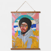 盗まれたフード付きスウェットシャツ 吊り下げ型タペストリー (正面)