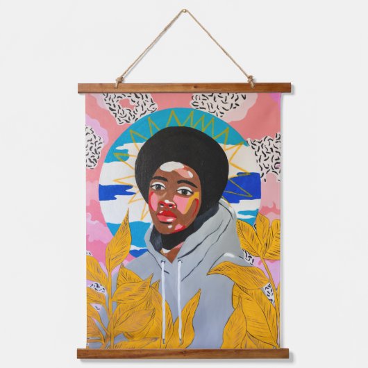 盗まれたフード付きスウェットシャツ 吊り下げ型タペストリー (正面)