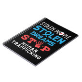 盗まれた人々が夢を盗ストップみ人身売買 ノートブック (左側)