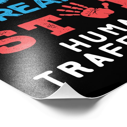 盗まれた人々が夢を盗ストップみ人身売買 フォトプリント            (角)