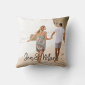 盗まれた写真。名前と年のタイポグラフィ。 クッション (裏面)