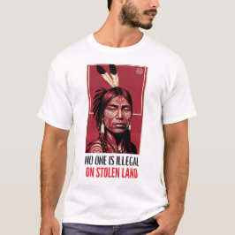 盗まれた土地で非合法な人などいない 先住民の権利 Tシャツ