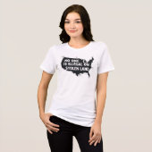 盗まれた土地に非合法な人などいない - 反レイシズム トライブレンドＴシャツ (正面全面)