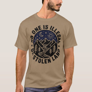 盗まれた土地に非合法な人なんていない ネイティブ トリーブ Tシャツ