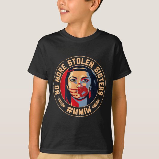 -盗まれた姉妹レッドハンドMMIW啓発 Tシャツ (正面)