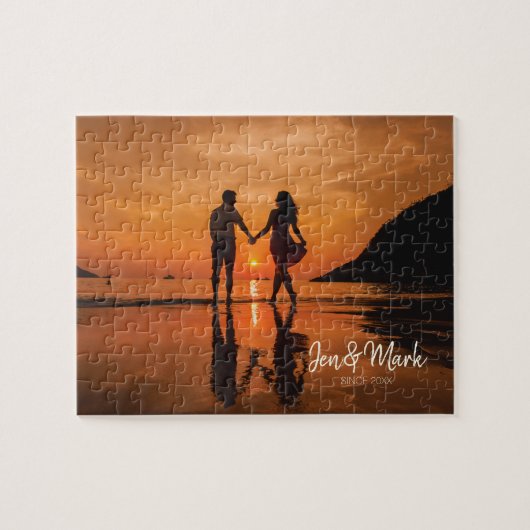 盗まれた瞬間。名前と年のタイポグラフィ。 ジグソーパズル (横)