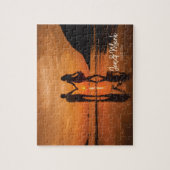 盗まれた瞬間。名前と年のタイポグラフィ。 ジグソーパズル (縦)