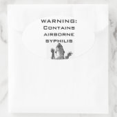 盗ま保れの物へのステッカー 楕円形シール (バッグ)